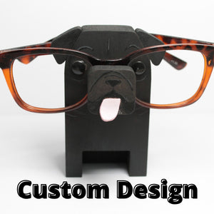 Pug Dog Wearing Eyeglasses Stand / Eyeglass Holder