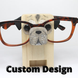 Pug Dog Wearing Eyeglasses Stand / Eyeglass Holder
