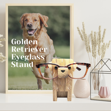 Load image into Gallery viewer, Golden Retriever Dog Wearing Eyeglasses Stand / Glasses Holder