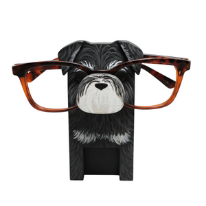 Black Schnauzer Dog Eyeglass Stand