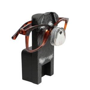 Black Schnauzer Dog Eyeglass Stand