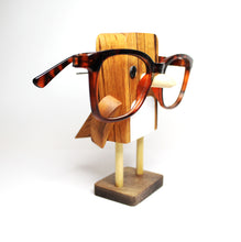 Load image into Gallery viewer, Tigerwood Bird Eyeglass Stand / Glasses Holder