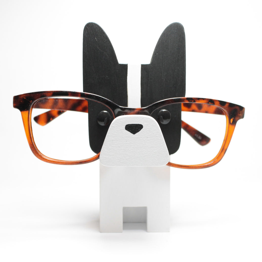 Boston Terrier Wearing Eyeglasses Stand / Glasses Holder