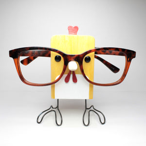 wooden animal eyeglass stand