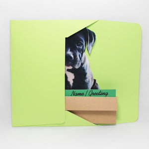 Custom Dog in a Box Pop Up Card