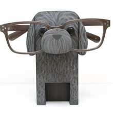 Load image into Gallery viewer, Labradoodle / Goldendoodle Dog Wearing Eyeglasses Stand / Glasses Holder