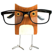 Load image into Gallery viewer, Owl Wearing Eyeglasses Stand / Glasses Holder