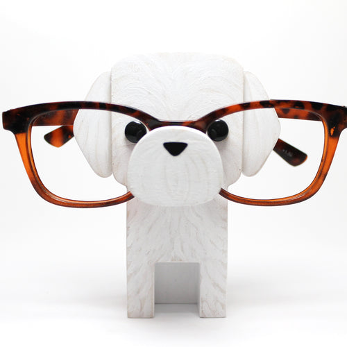Maltese Dog Eyeglass Stand / Holder