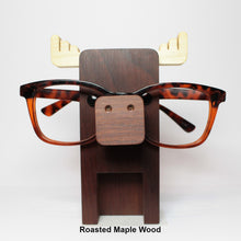 Load image into Gallery viewer, Wood Moose Eyeglass Holder