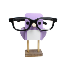 Load image into Gallery viewer, Pastel Purple Bird Eyeglass Stand