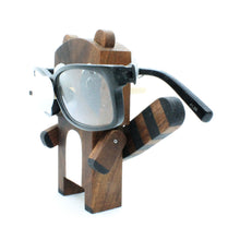Load image into Gallery viewer, Raccoon Wearing Eyeglasses Stand / Glasses Holder