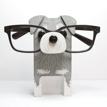 Load image into Gallery viewer, Grey Schnauzer Dog Eyeglass Stand