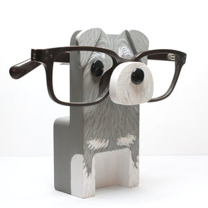 Grey Schnauzer Dog Eyeglass Stand